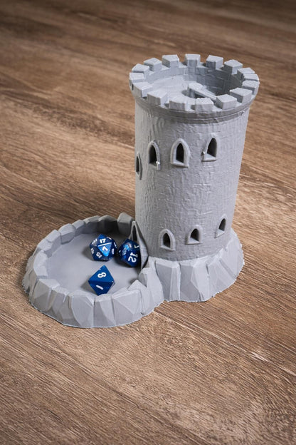 Tour à dés et plateau de maître de donjon | Accessoire de jeu de rôle médiéval