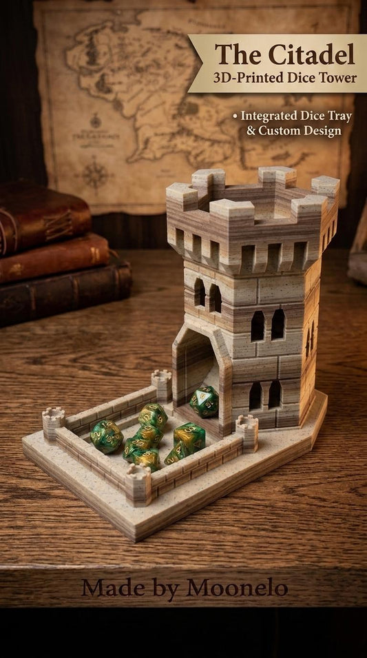 Tour et plateau à dés médiévaux | Accessoire de jeu D&D, MTG, Daggerheart