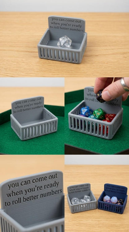 Prison à dés imprimée en 3D | Plateau de JdR pour D&D, Pathfinder, Daggerheart