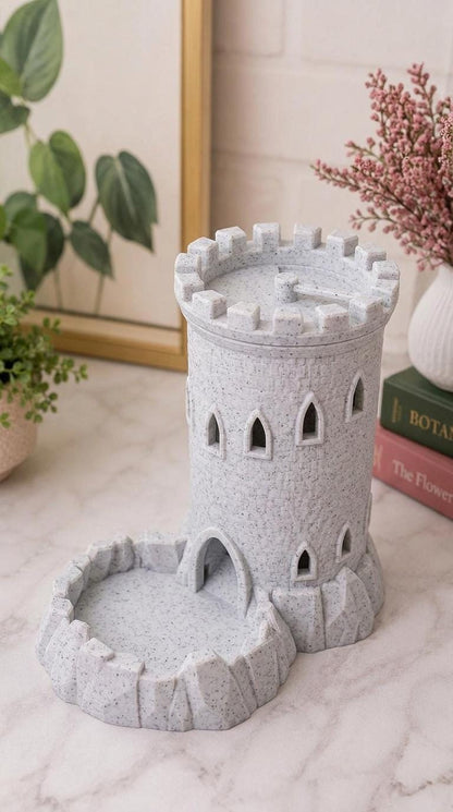 Tour à dés et plateau de maître de donjon | Accessoire de jeu de rôle médiéval