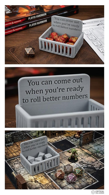 Prison à dés imprimée en 3D | Plateau de JdR pour D&D, Pathfinder, Daggerheart