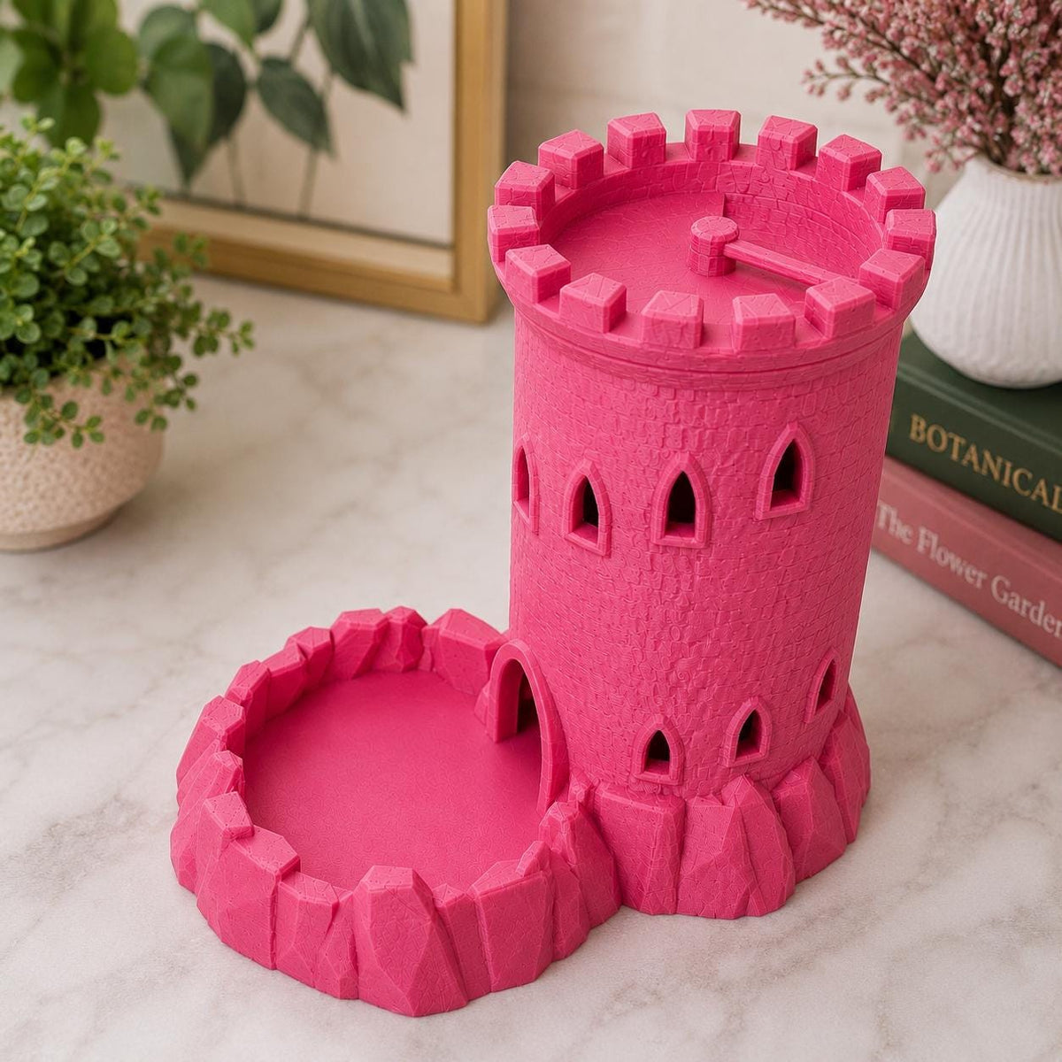 Tour à dés et plateau de maître de donjon | Accessoire de jeu de rôle médiéval