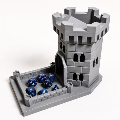 Tour et plateau à dés médiévaux | Accessoire de jeu D&D, MTG, Daggerheart