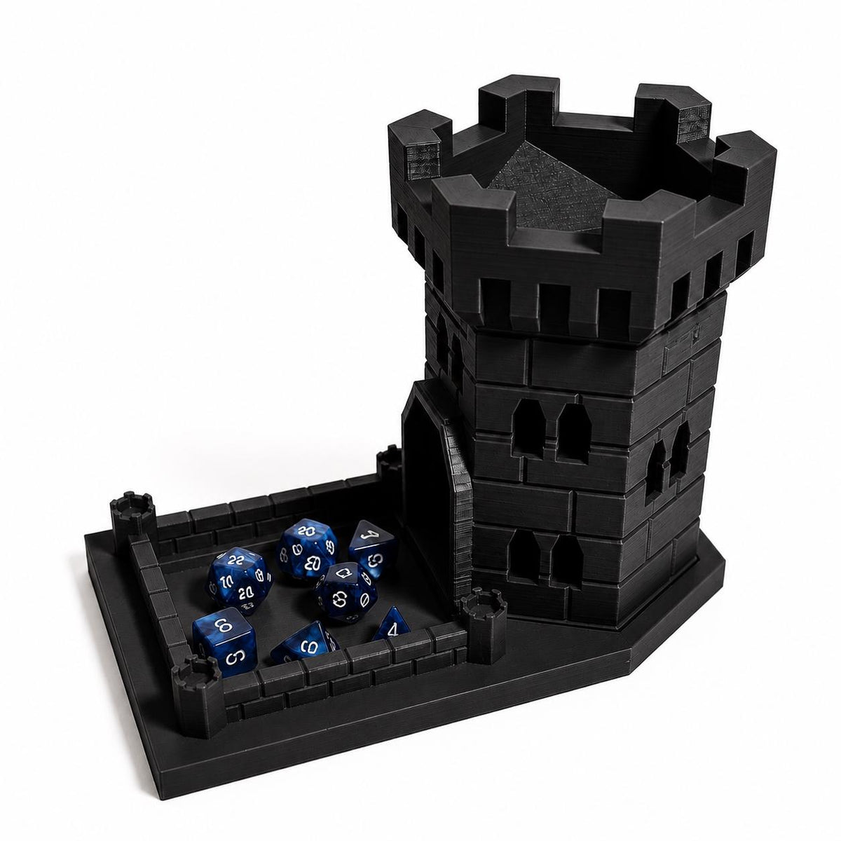 Tour et plateau à dés médiévaux | Accessoire de jeu D&D, MTG, Daggerheart