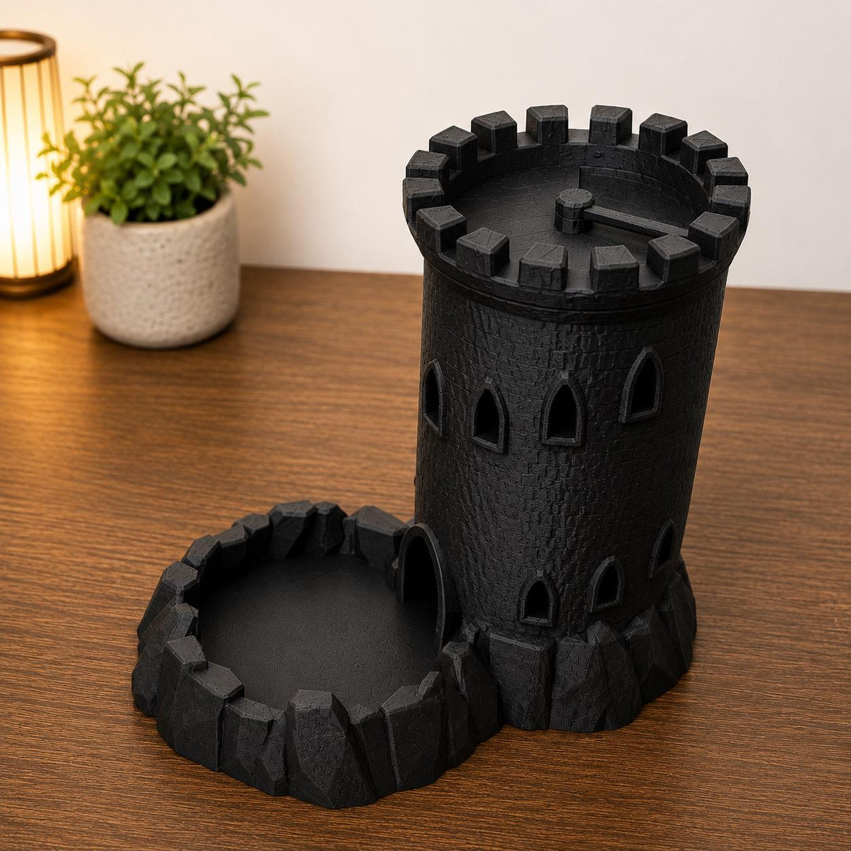 Tour à dés et plateau de maître de donjon | Accessoire de jeu de rôle médiéval