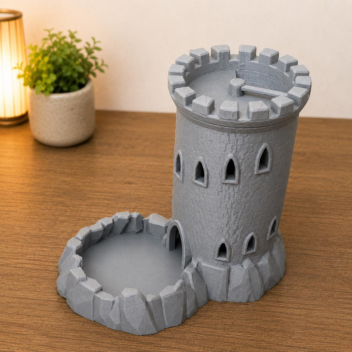 Tour à dés et plateau de maître de donjon | Accessoire de jeu de rôle médiéval