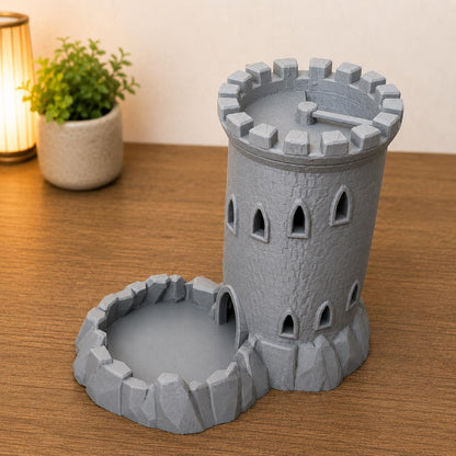 Tour à dés et plateau de maître de donjon | Accessoire de jeu de rôle médiéval